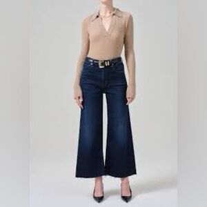Citizens of Humanity Wide Leg Crop Jeans in Lotus